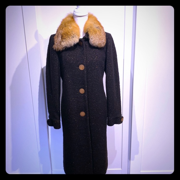 Cole Haan Jackets & Blazers - Cole Haan Collection wool coat with fox fur collar